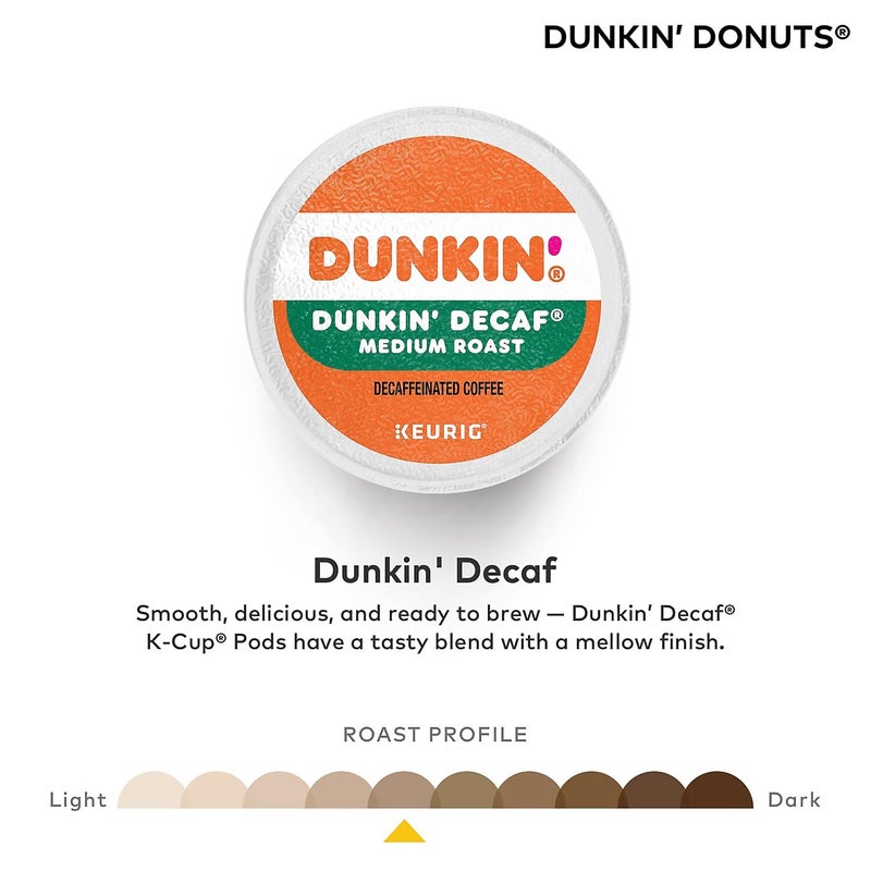 Dunkin Donuts Dunkin' Donuts Decaf Keurig® Single-Serve K-Cup® Pods, Medium Roast, Box of 44 K-Cup® Pods - Image 4